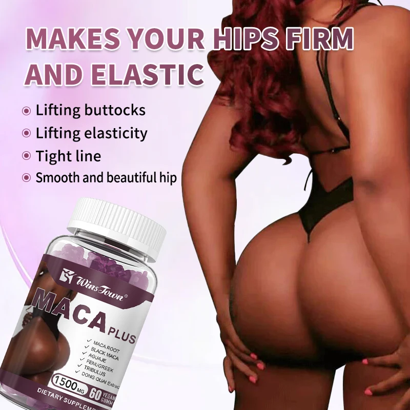 1 Bottle black Plus Maca Gummies To Help Lift Buttocks And Improve Appearance As A Health Food buttock enhancement pills