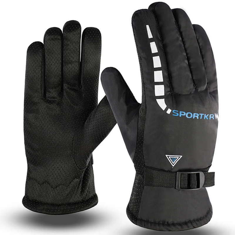 

Cycling Glove Thickened Warm Anti-slip Ski Glove Outdoor Windproof Bicycle Motorcycle Riding Glove Unisex Snowboard Glove Mitten