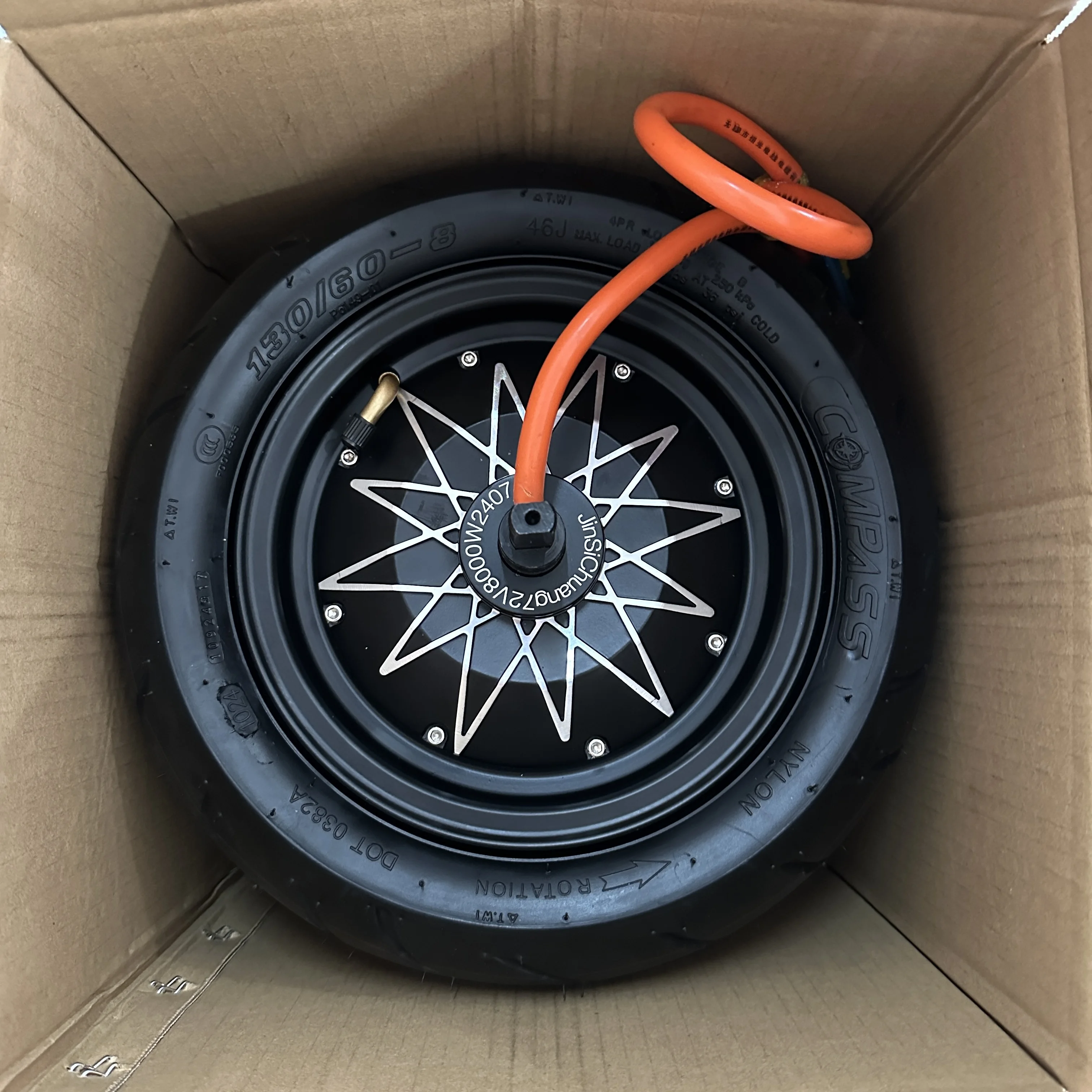 High Speed Engine Tyres Wheel 14" Electric Motor 72V 8000W 96v Dual Hall Sensor 110 km/h -150km