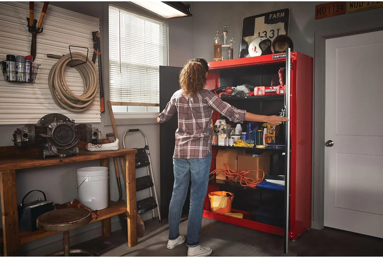 Tool Chest, Garage Cabinet, Tool Storage, 48x74x18-Inch (CMST24800RB) 2