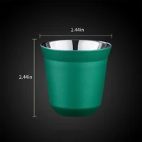 80ML Double-layer Anti-scalding Stainless Steel Coffee Cup Espresso Cup Vacuum Cup Powder Receiver Milk Jug Coffee Coffeeware 6