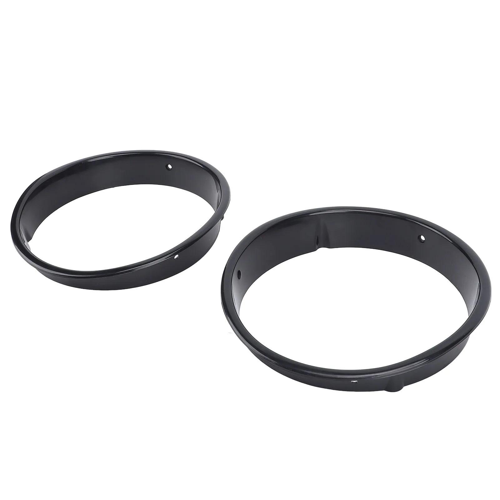 2PCS 자동차 헤드라이트 베젤 커버 스크래치 방지 장 블랙 헤드램프 트림 링 ABS 지프 랭글러 TJ 19972006용