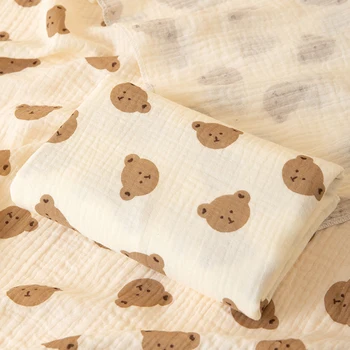 1 pezzo di coperta per neonati a doppio strato, morbida e traspirante, con motivi carini, coperta multifunzionale per neonati, trapuntino per neonati, lenzuolo per neonati, adatto a tutte le stagioni