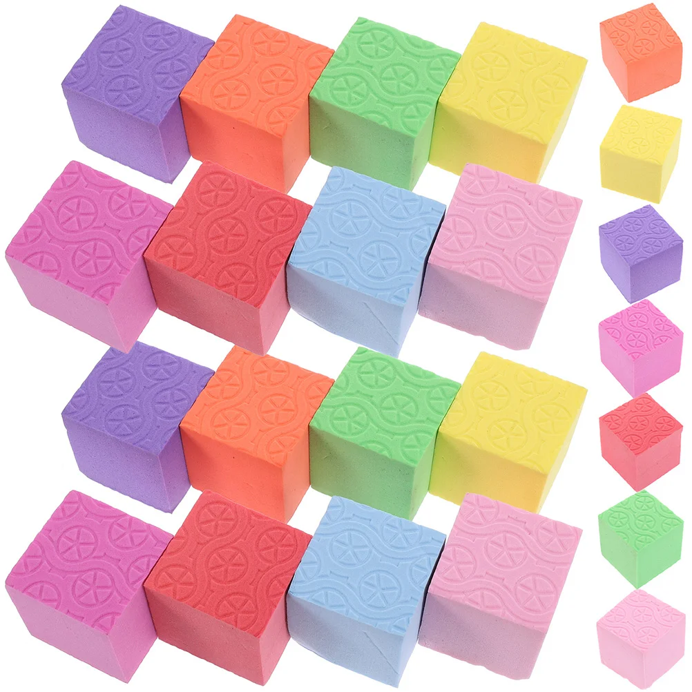 

50pcs Colorful Small Building Blocks Foam Cube Blocks Educational Building Blocks