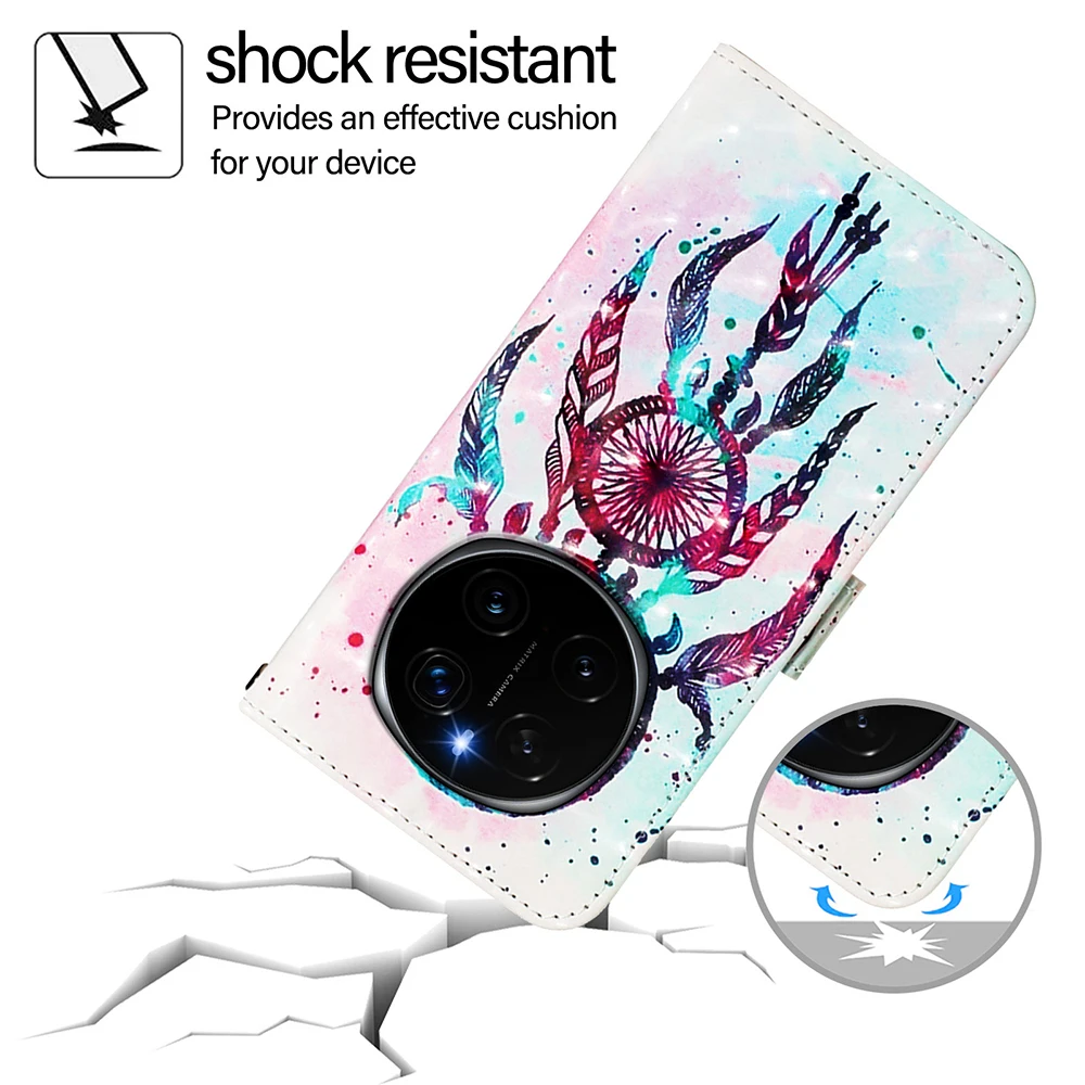 Elegant Shockproof PU Leather Stand Wallet Case