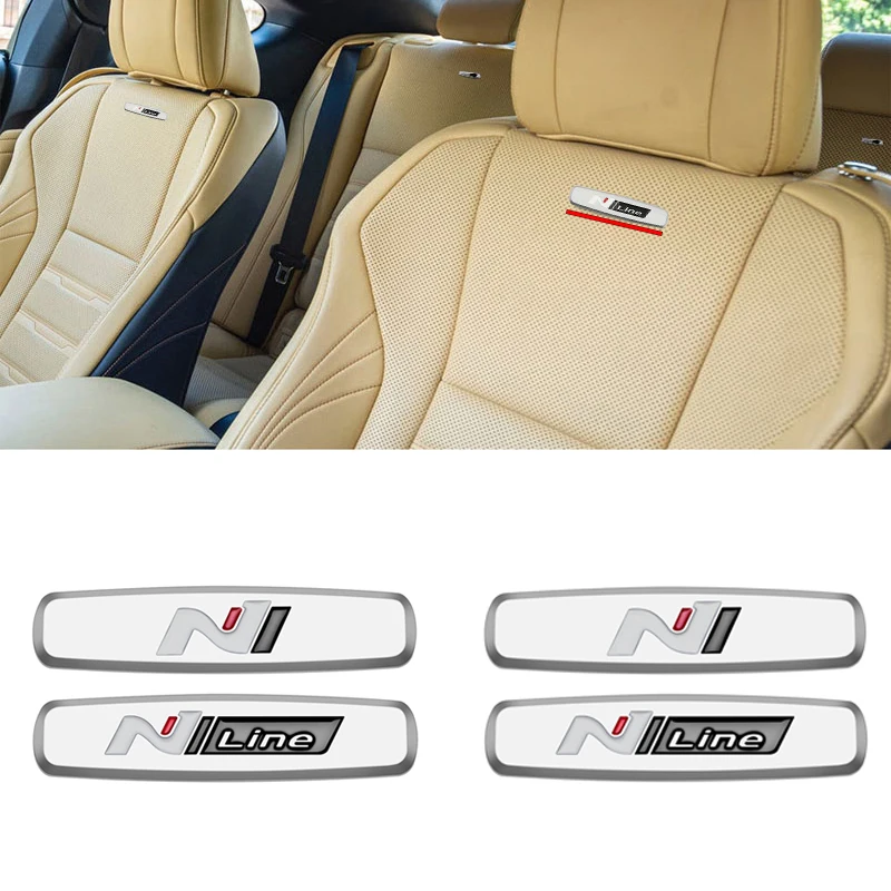 1/2/4Pcs Adesivo Per Seggiolino Auto Tucson N Line Adesivo Interno Per Hyundai Tucson N Line I40 I30 Ix35 Ix25 Sonata Hyundai Sticker