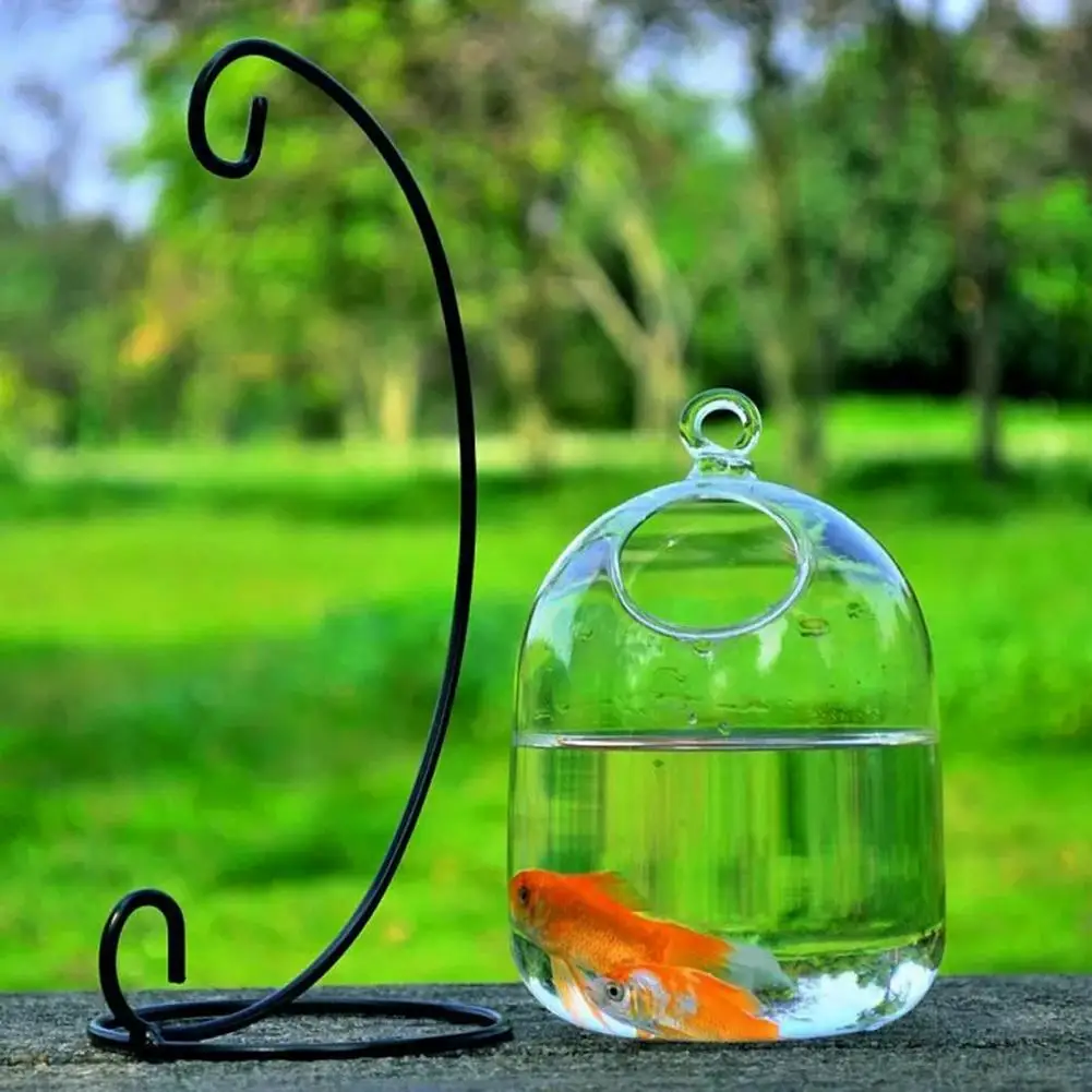 Vase Fishbowl Transparent Hanging Glass Creative Decor Fish Tank for Living Room fish aquarium