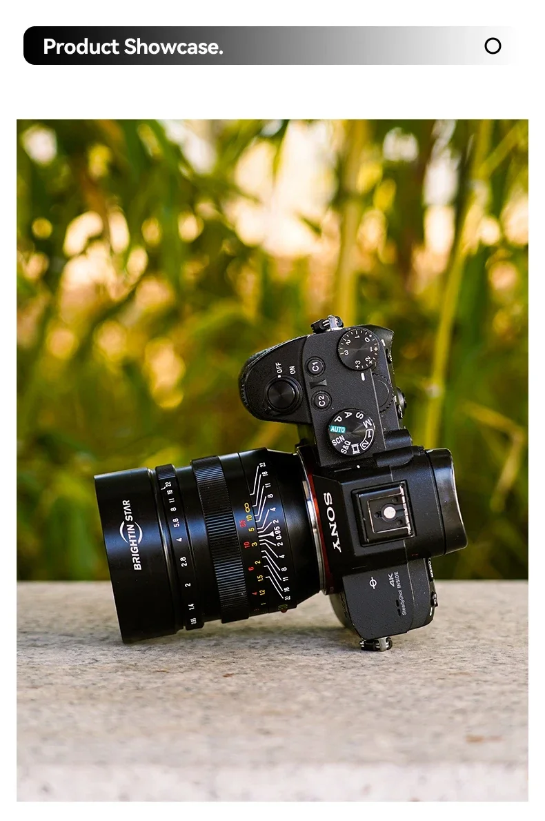 Brightin Star 50mm F0.95 Manual Focus Lens Full Frame Camera Portrait Lens For C
