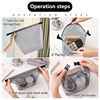 Portable Large Capacity Shopping Bag Snap Toiletry Bag Transparent Waterproof Tote Bag Cosmetic Storage Bag Handbag 4