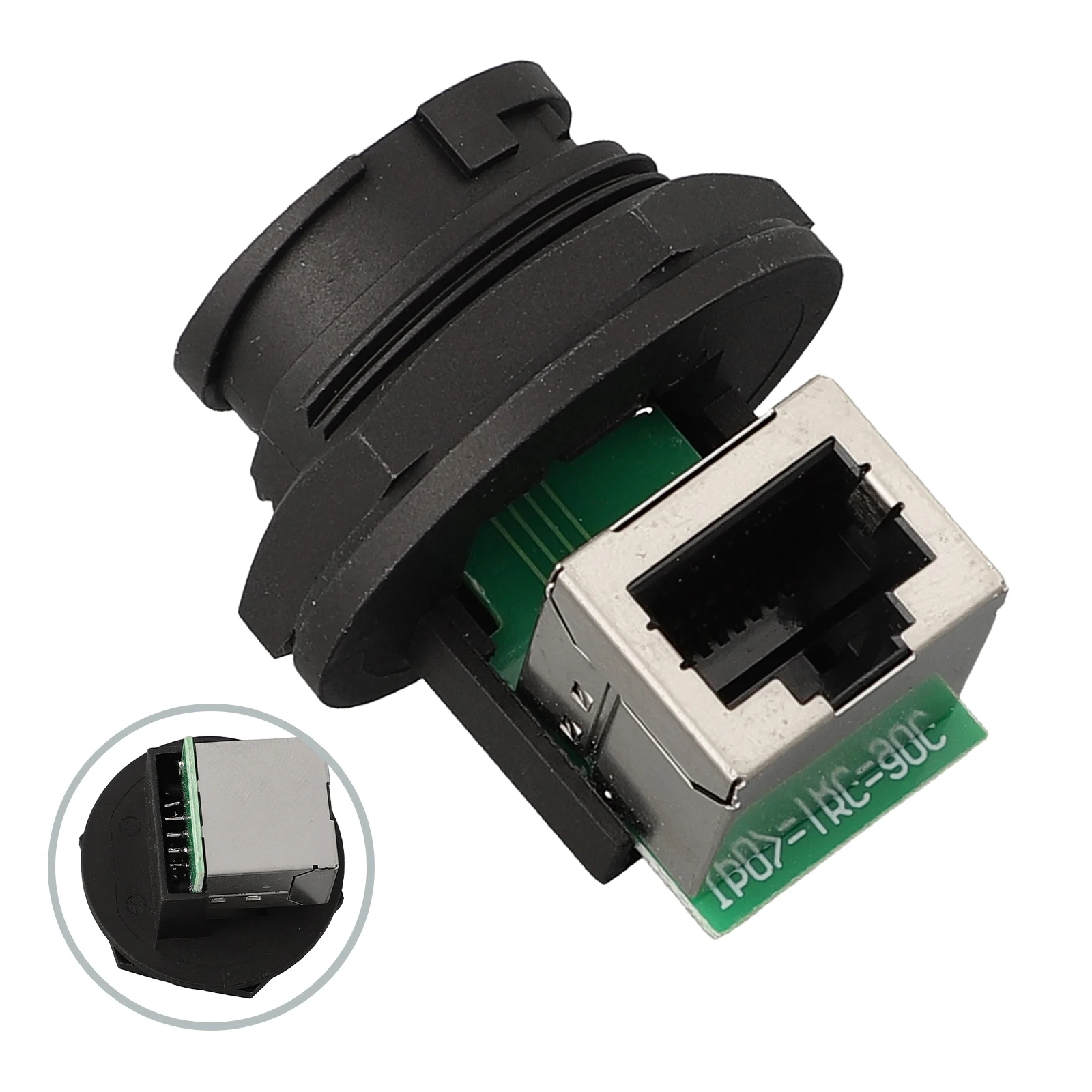 

E16 Waterproof Connector Network Switch Coupler Snap-On 90 Degree Female Socket High-conductivity Phosphor Copper