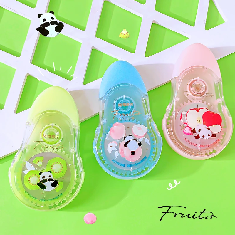 kawaii stationery back to school supplies Aesthetic stationery Cute things panda mini correction tape school useful accessories