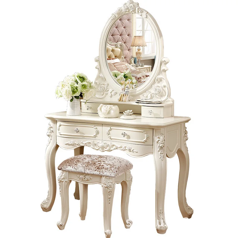 

Dresser Bedroom Makeup Table Simple Mini Carved Dresser