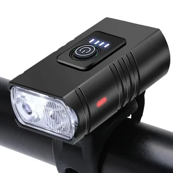 Usb recarregável t6 led luz da bicicleta 6 modos frente mtb farol lanterna ciclismo lâmpada para segurança de equitação noturna 1
