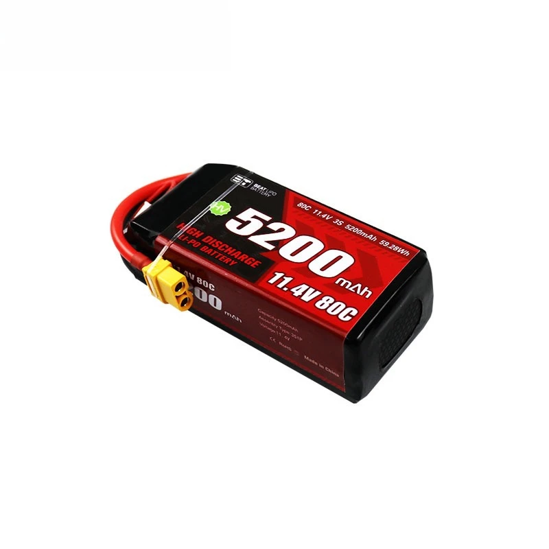 Batterie LiPo 3S 5200mAh 11.4V 80C Shorty Pack RC