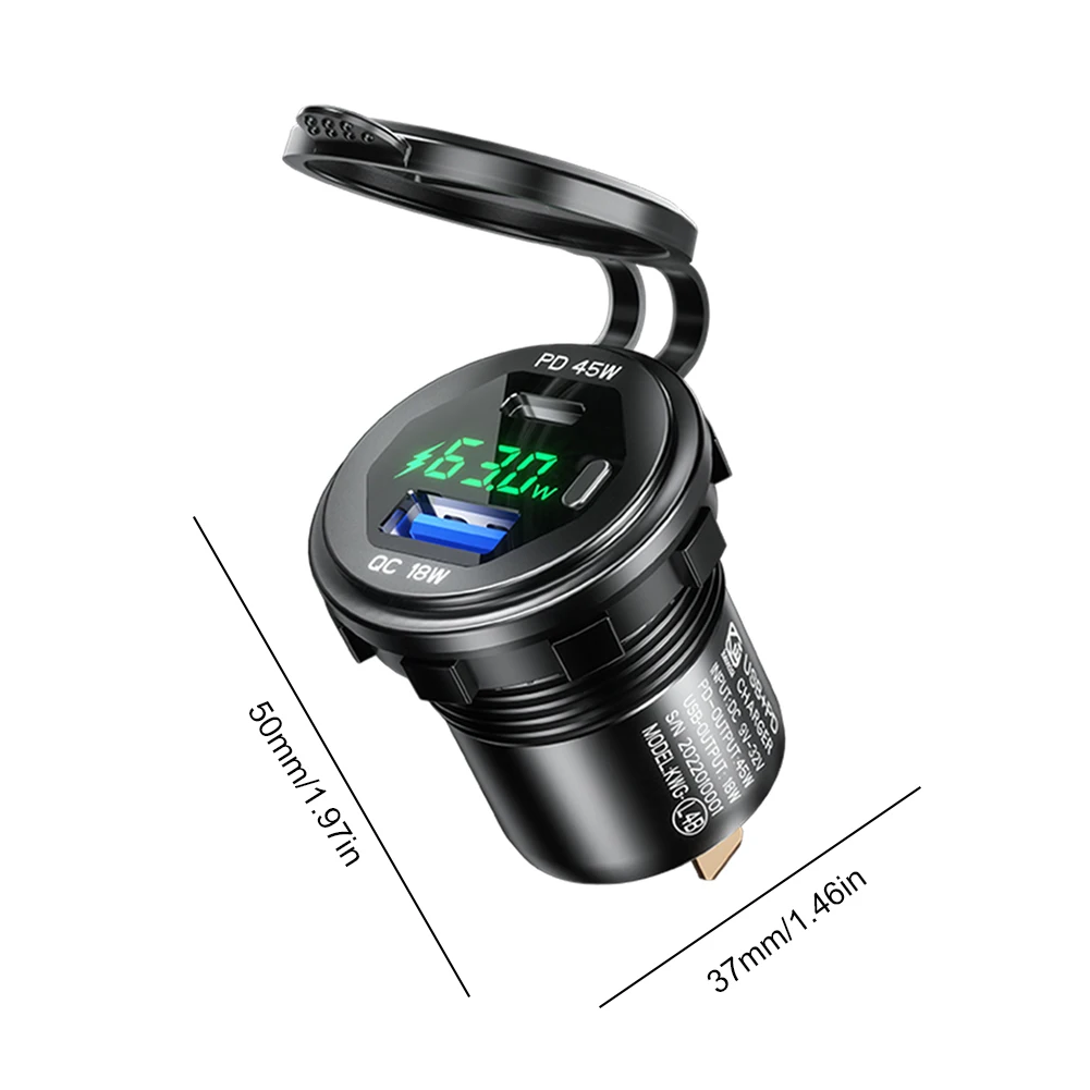  USB  PD  QC3.0  ܼƮ, ġ , а   USB Ʈ, ڵ Ʈ Ʈ RV , 45W, 12V, 24V