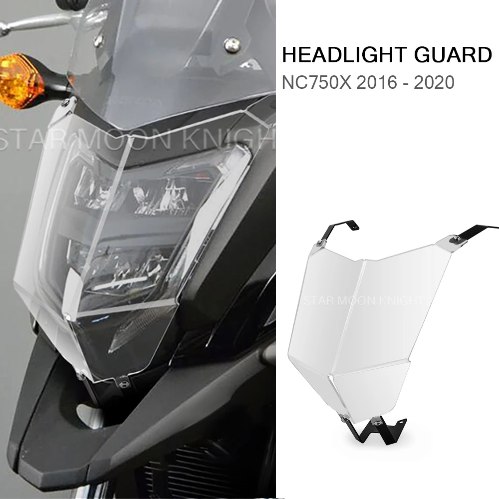 

Аксессуары для мотоциклов Honda NC750X NC 750X2016-2018 2019 2020, защитное покрытие для передней фары, акриловая защитная пленка