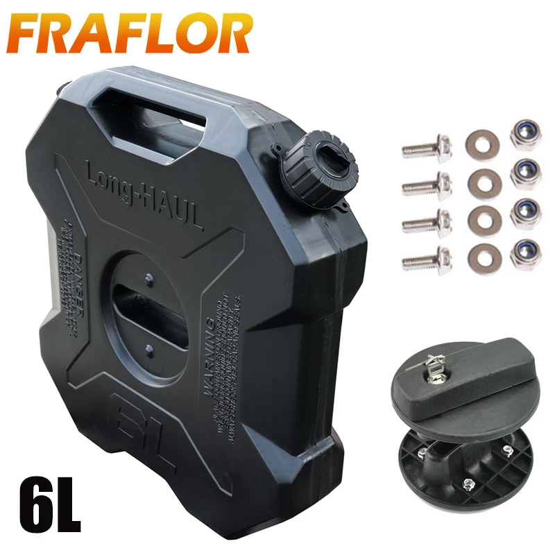 Fuel Tank Petrol Can Plastic Motorcycle Car 6 Liters 6L Backup ATV Portable With Mount Jerry Can UTV Oil Container petrol can motorcycle fuel container