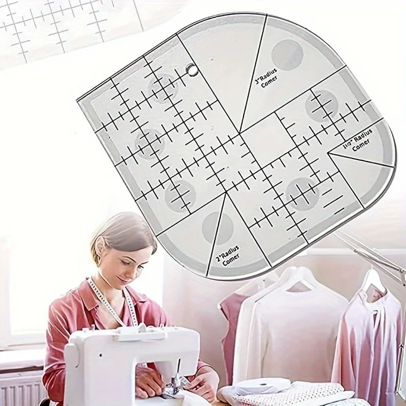 Corner Knife Quilting Ruler Acrylic Sewing and Sewing Ruler DIY Template Tool 1PC