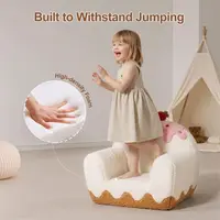 Toddler Chair for Ages 16, Soft Sherpa Kids Sofa with Book Pocket amp Carry Handle, Cozy SingleSeat Couch for Playroom or Bedroo 4