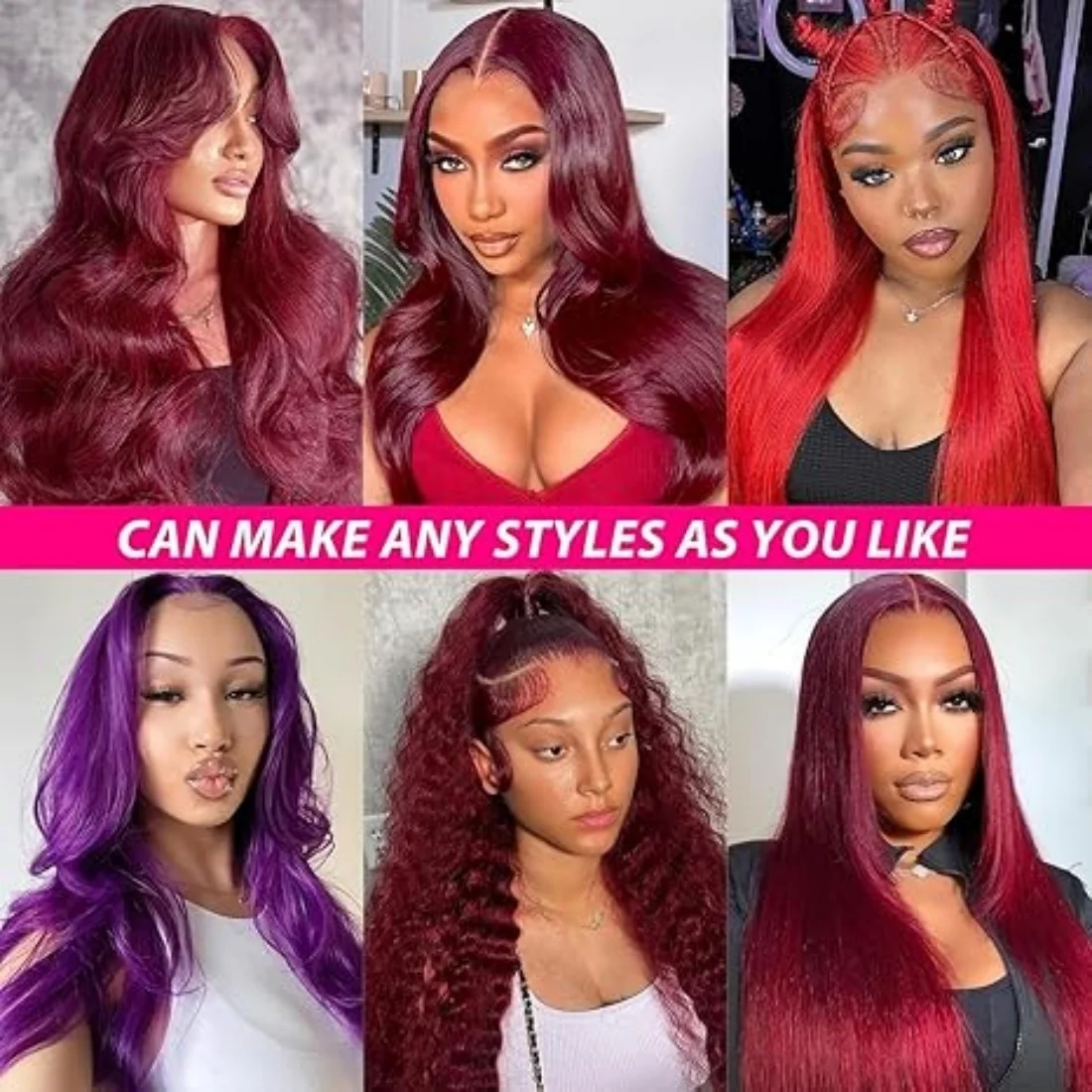 99J Burgundy 13x4 HD Lace Frontal Human Hair Wig Pre Plucked Straight Body Wave Lace Front Human Hair Wigs Glueless For Women 6