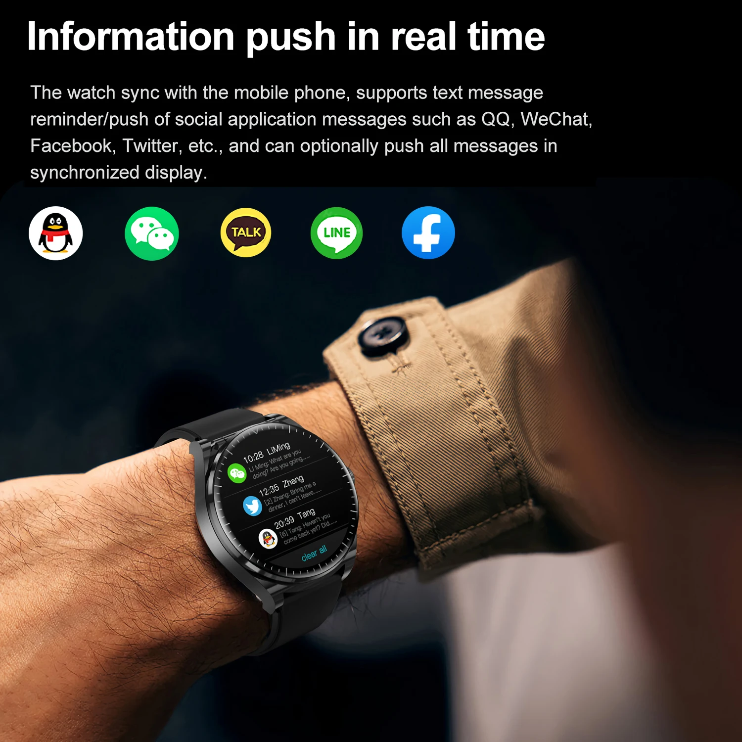 TWS Headphone Smart Watch Men Women NFC Function Sport Fitness Tracker Heart Rate Monitor Noise Reduction Earphone Smartwatch 6