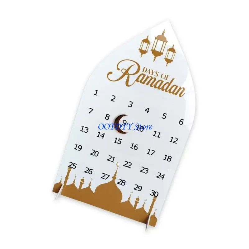 367A Calendario per il conto alla rovescia del Ramadan Display acrilico con regolazioni magnetiche della data della luna - immagine 5