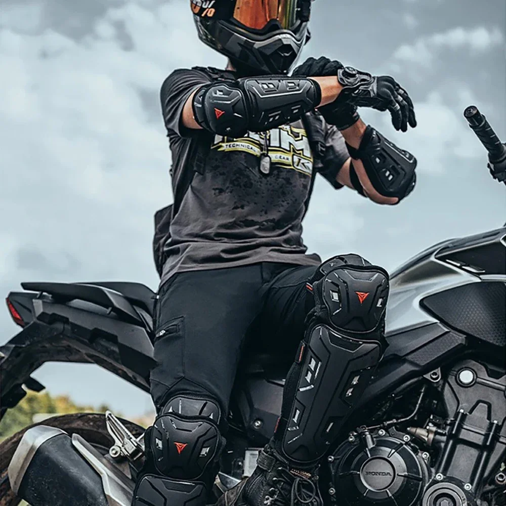 Motorcycle Knee Protector Set Cycling Knee Protector Elbow Four Seasons Pads Universal Motorcycle Protective Equipment