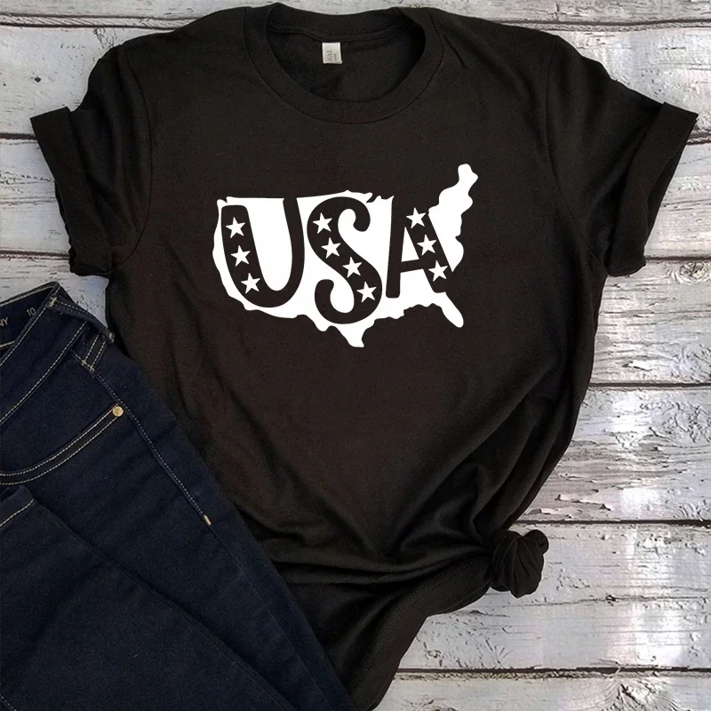 

USA 4th of July T Shirt Vintage America Women Clothes Patriotic Shirts Fourth of July Tee July 4th Vintage Clothes m