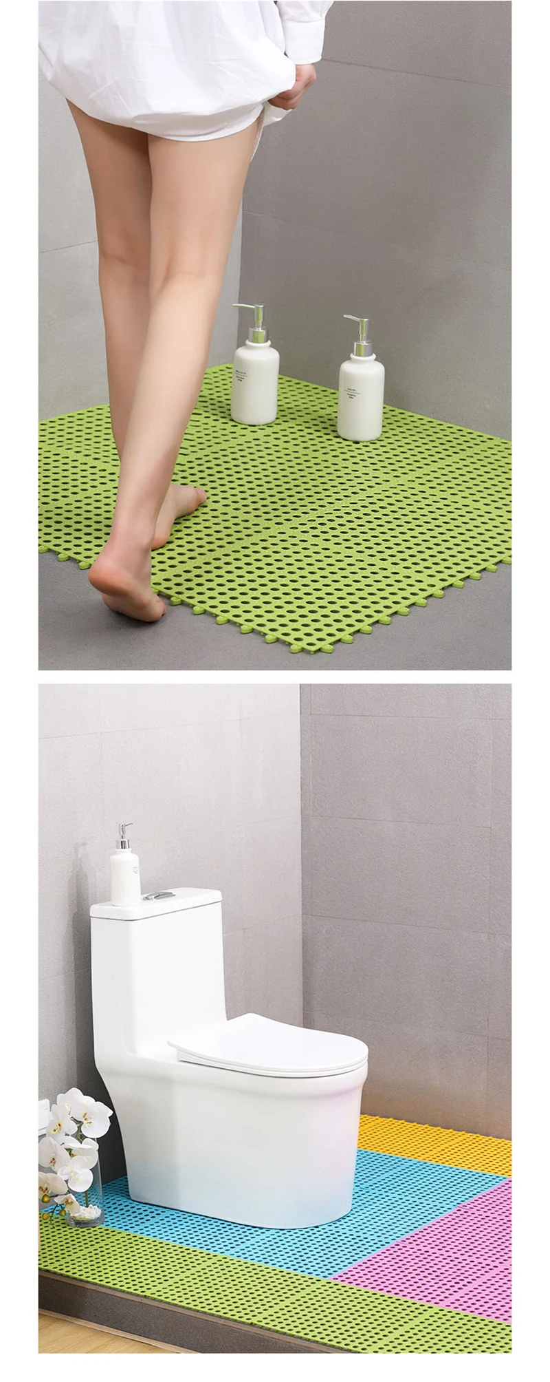 Customizable Size Splicing Bathroom Shower Mat with Suction Cup Can Be Cut Bath  Mat Eco-Friendly TPE Durable Non-slip Floor Mats - AliExpress