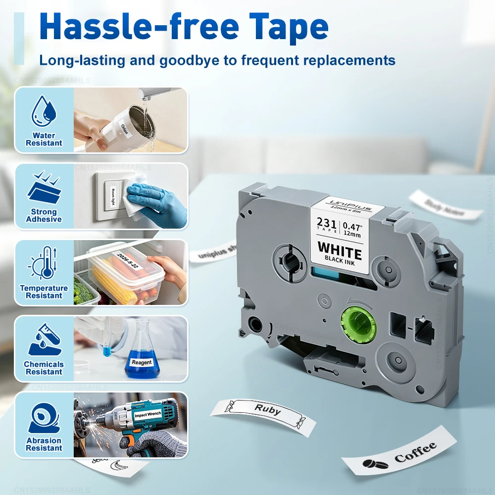 10-Pack 12mm Label Tape