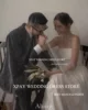 XPAY Strapless A Line Korea Wedding Dresses Customized Pleats Taffeta Bridal Dress Backless Wedding Photos Shoot Bride Gown 2