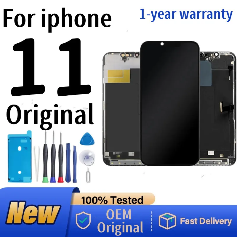 

NEW OLED Screen For iPhone 11 Display Screen Support 3D Touch True No Dead Pixel Replacement with Tools