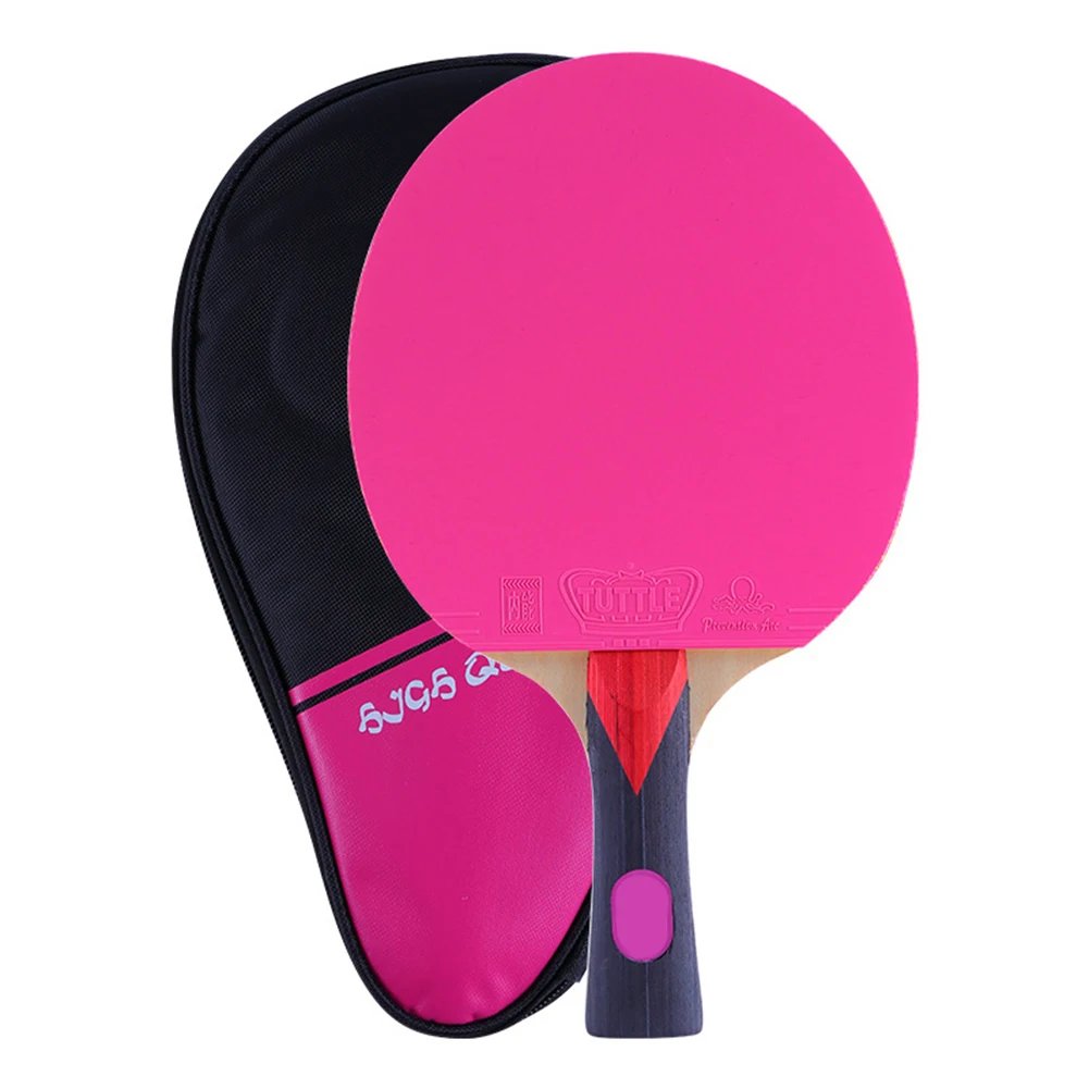 

Durable Table Tennis Racket Table Tennis Bag Bag Racket Sweat-absorbing Wood Wood+Rubber 7 Ply Wood Long Handle Pink/Green/Blue