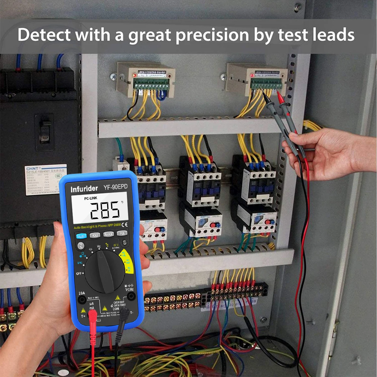 Multimeter Industrial instruments Multi functional measurement intelligence Bluetooth connection to mobile phone BTMETER