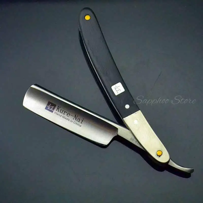 4pcs/set High Quality S45C High Carbon Steel Straight Edge Razor sharp already Manual Shaving Knife Sandalwood Handle For Man 6