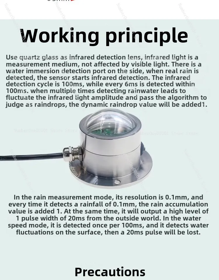 XM9505 Stainless steel optical rain gauge RS485 meteorological monitoring statio