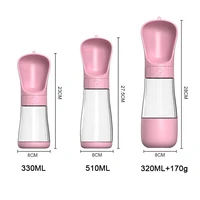 Portable Dog Water Bottle With Food Container Travel 2 in 1 Pet Water Dispenser For Small Large Dogs Cat Labrodor Drinking Bowls 2
