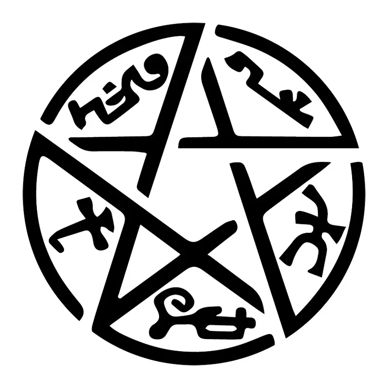 

Необычная супернатуральная пятиконечная звезда, фоторамка, украшение для ноутбука, Высококачественная Автомобильная наклейка