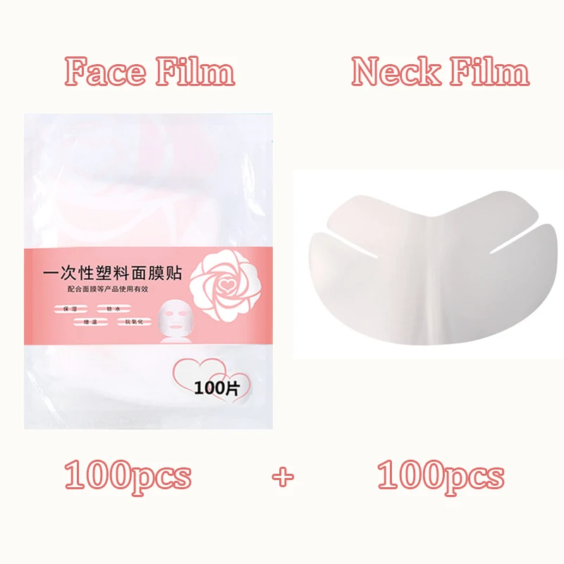 Disposable Face Plastic Film Full Face Cleaner Mask Neck Stickers Paper Transparent PE Masks Wrap Facial Beauty Healthy Tool 6