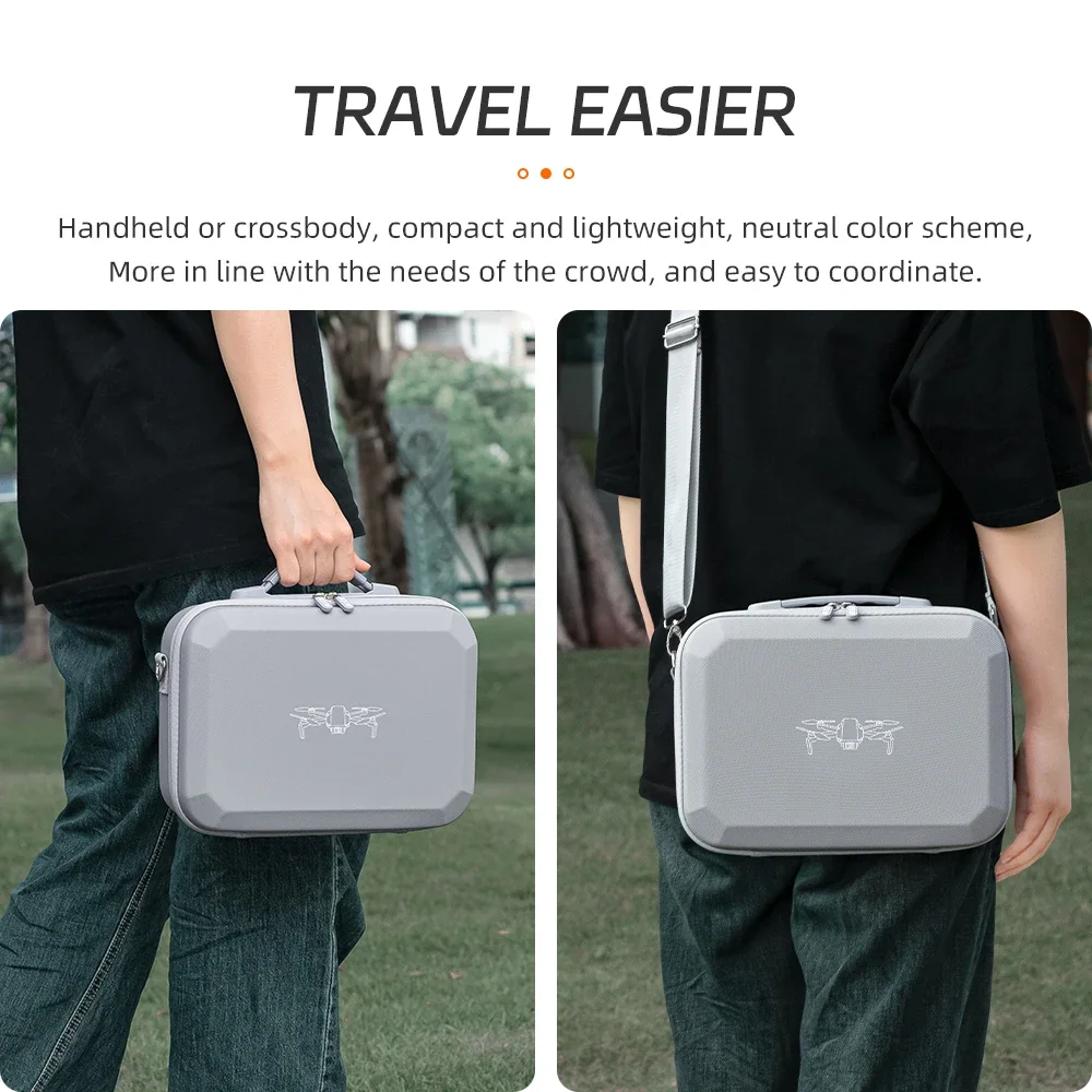 Portable Carrying Case for DJI Mini 2/Mini 2 SE/Mini 4K Drone Battery Remote Controller Box Hard Shell Waterproof Shoulder Bag