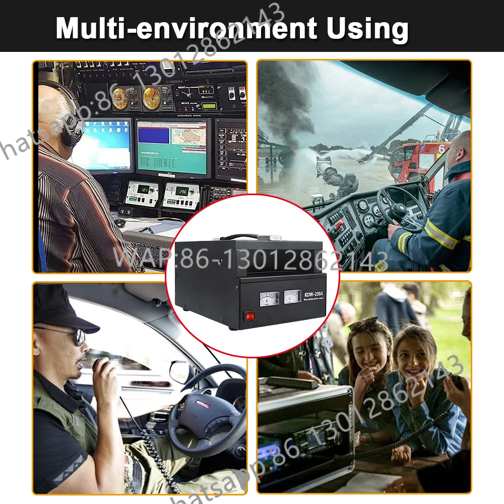 전원 공급 장치 13.8V 30A 최대, 냉각 팬, 켄우드 TK868 TK868G, 야에수 FT-1907 FT-7900 모바일 라디오용 손잡이가 있는 금속 상자
