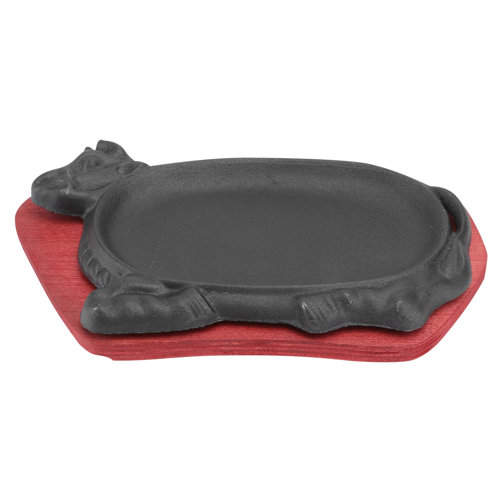 

1pc Barbecue Plate Iron Non-stick Teppanyaki Steak Frying Pan Baking Tray