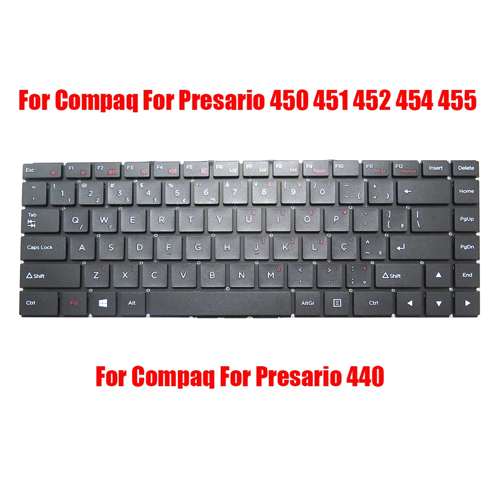 

Laptop Keyboard For Compaq For Presario 440 450 451 452 454 455 Brazilian BR Black Without Frame New