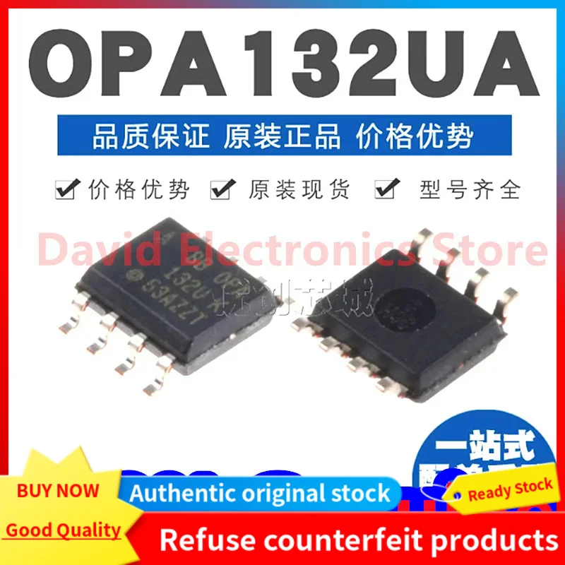 

2PCS New original OPA132UA OPA132 packaged SOIC-8 chip broadband operational amplifier chip