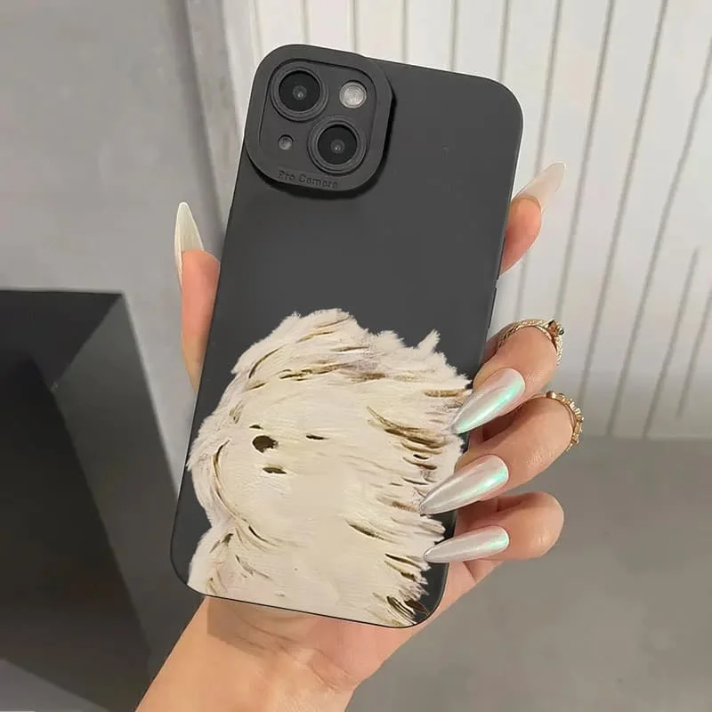 Adorable Cartoon Dog Silicone Phone Case Cover