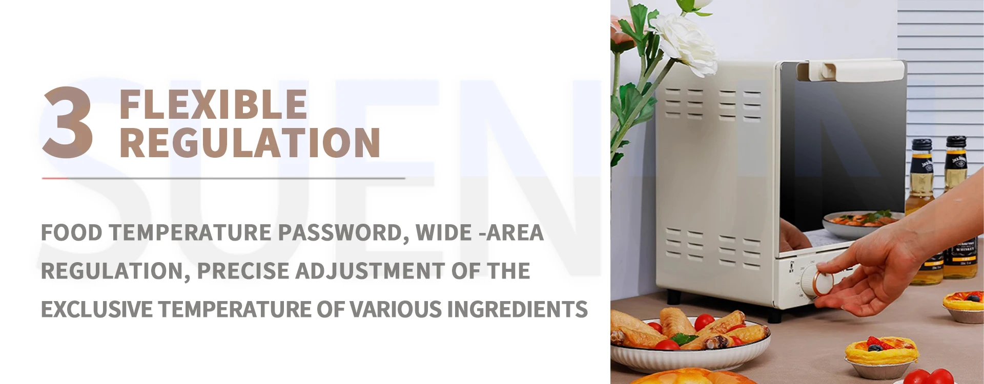 Description Picture 6 of itemElectric Oven Visual Window Household Oven Microwave Oven All-in-one Machine Cake Bread Chicken Wings Oven Adjustable Temperatur