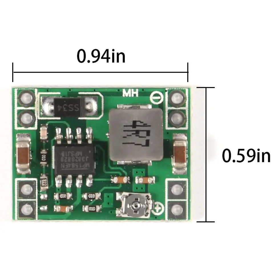 6pcs Mini MP1584EN DC-DC Buck Converter 3A Power Adjustable Power Supply Module 24V to 12V 9V 5V 3V Step-Down Power Module image 2
