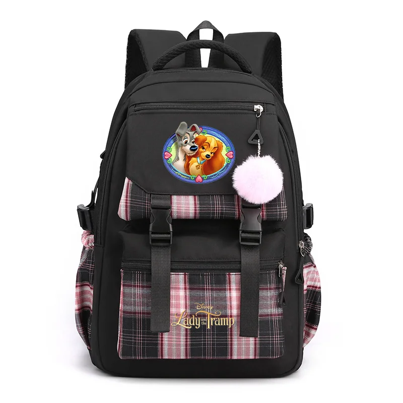 

Disney Lady and the Tramp Backpack Boys Girls Student Schoolbag Children Teenager Large capacity Knapsack Travel Rucksack