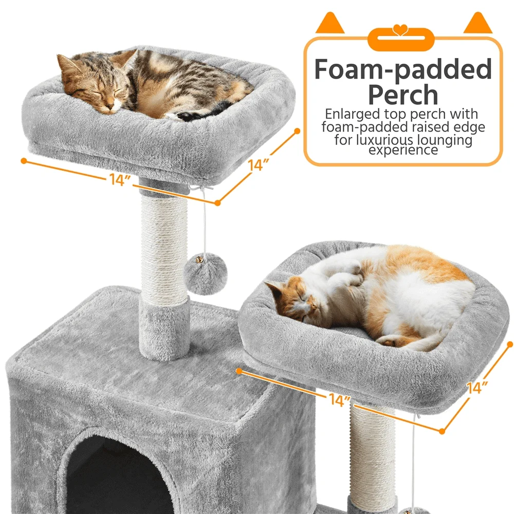 71.5″ H Large Cat Tree with 2 Cozy Perches and 2 Condos 5