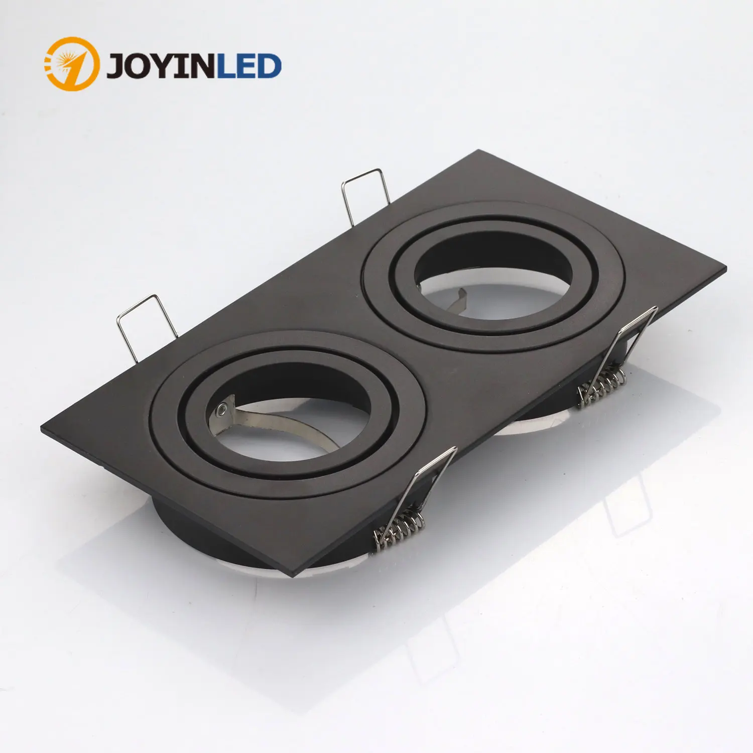 LED 천장 조명 프레임, 사각 원형 고정 장치 홀더, 조절 가능한 컷아웃, 65mm-95mm, MR16 GU10 전구용, 은색 흰색 검정색